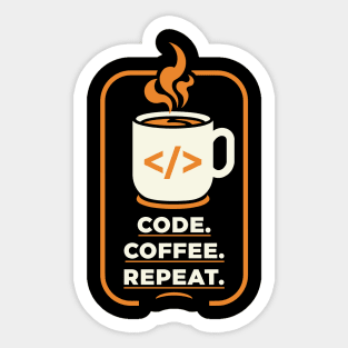 Code. Coffee. Repeat. Sticker